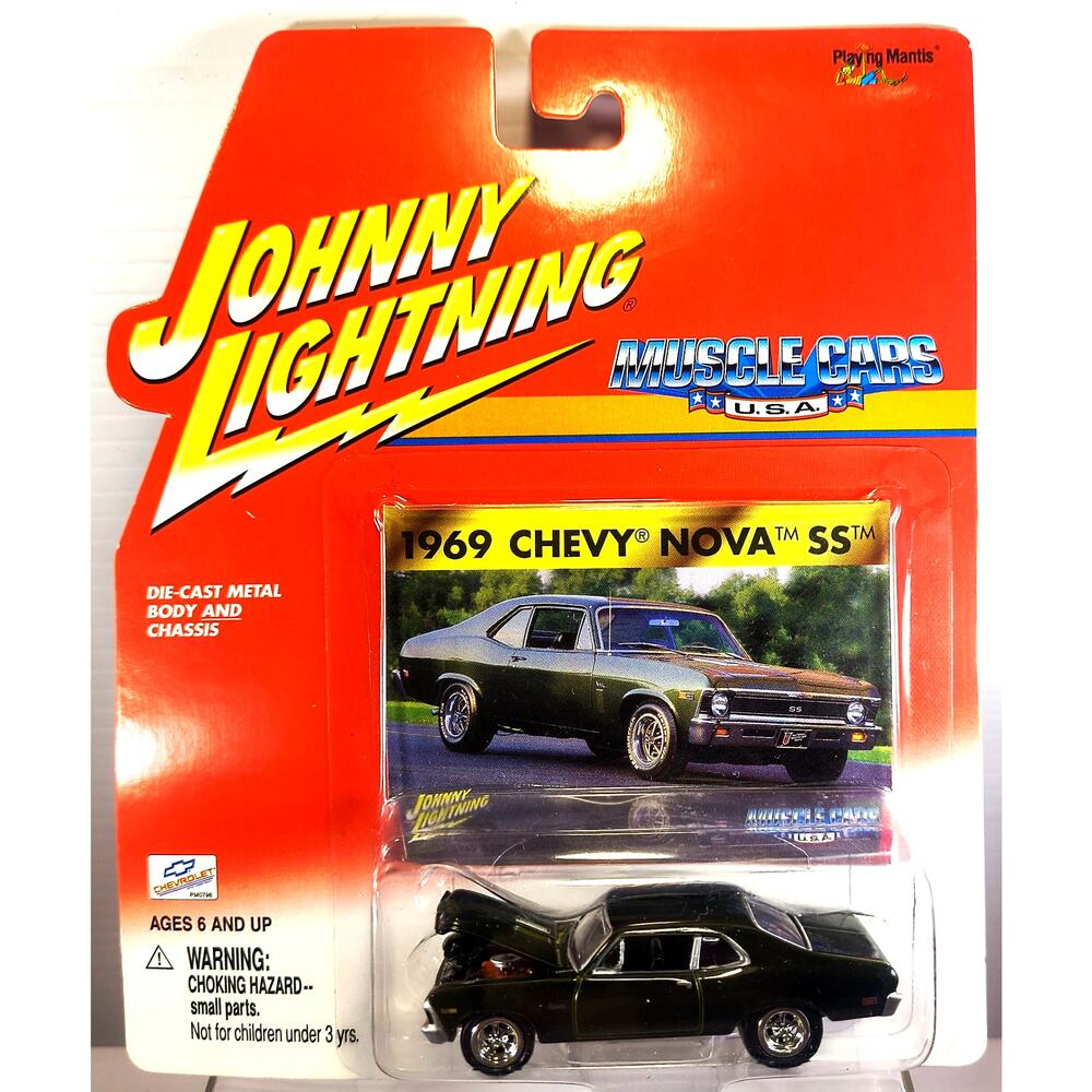 Johnny Lightning Muscle Cars USA 1969 CHEVY NOVA SS Dark Green, New, See Pics!